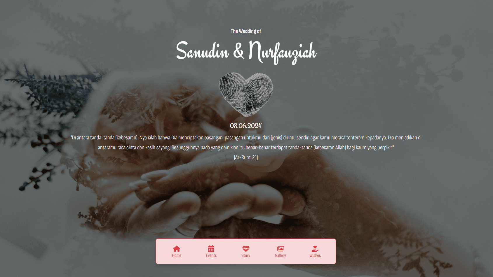 Wedding site (The Wedding of Sanudin & Nurfauziah)